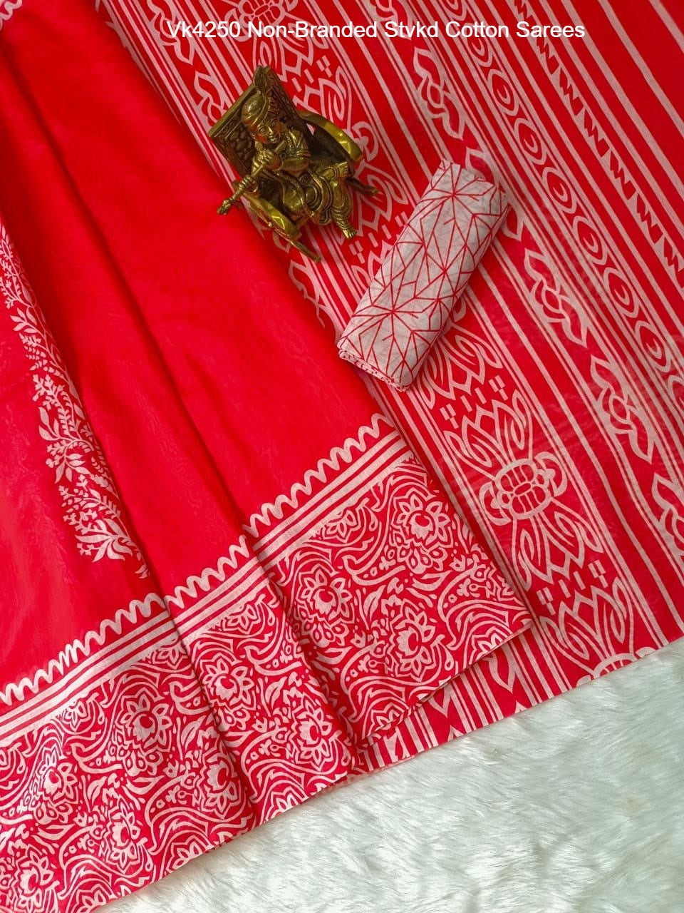Vk4250 Non-Branded Stvkd Cotton Sarees