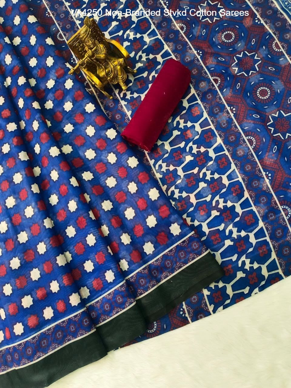 Vk4250 Non-Branded Stvkd Cotton Sarees