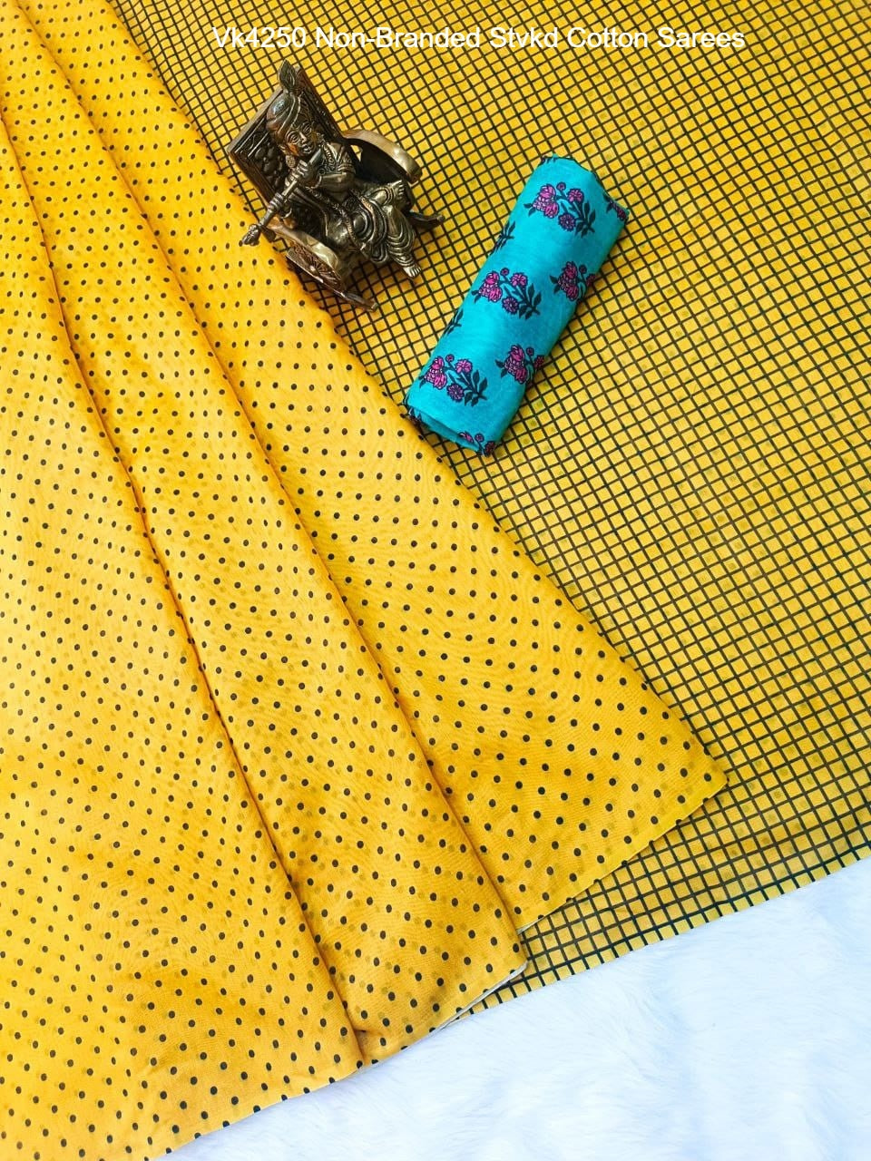 Vk4250 Non-Branded Stvkd Cotton Sarees