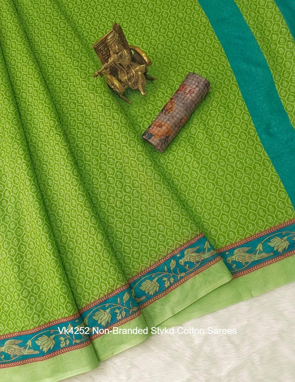 Vk4252 Non-Branded Stvkd Cotton Sarees