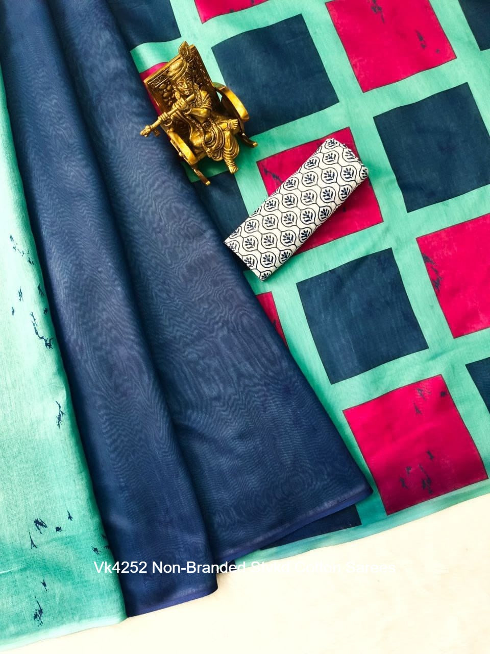 Vk4252 Non-Branded Stvkd Cotton Sarees