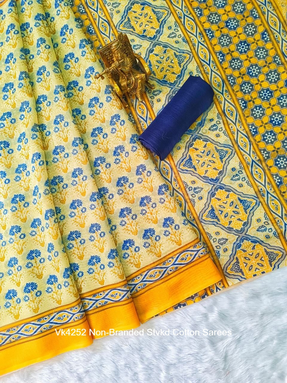Vk4252 Non-Branded Stvkd Cotton Sarees
