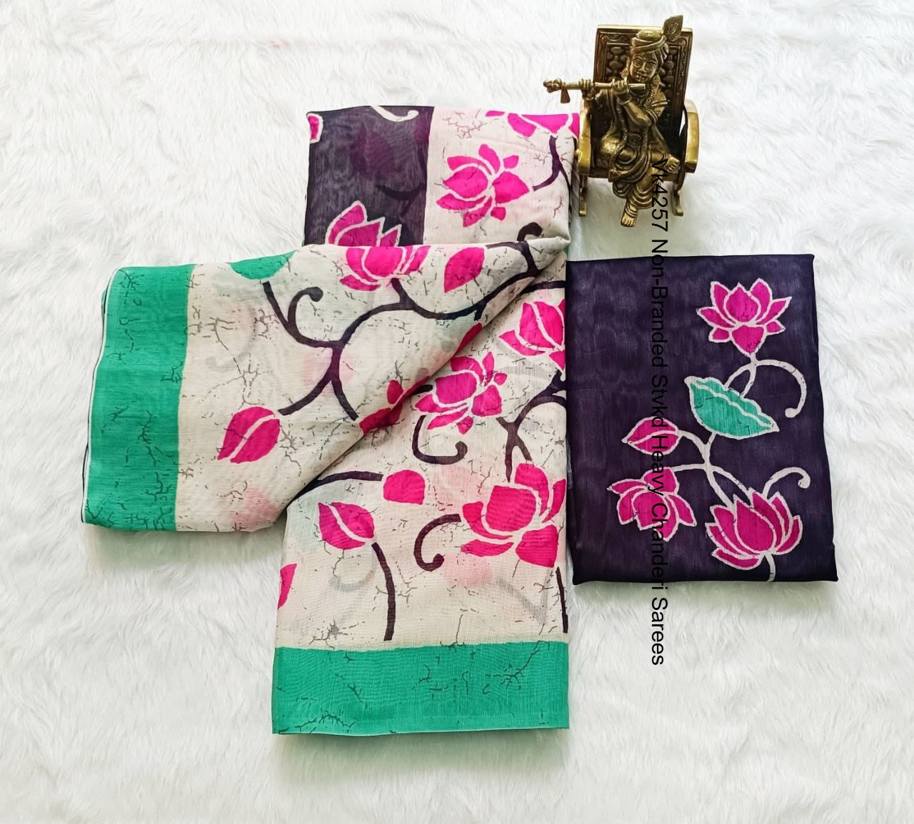 Vk4257 Non-Branded Stvkd Heavy Chanderi Sarees