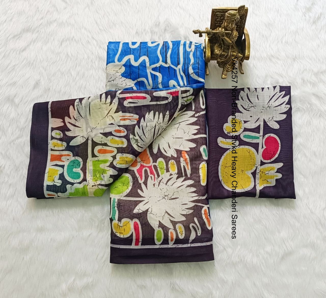 Vk4257 Non-Branded Stvkd Heavy Chanderi Sarees