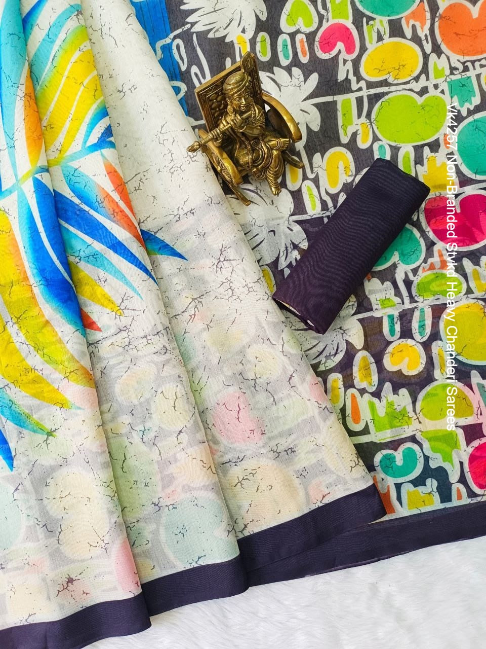 Vk4257 Non-Branded Stvkd Heavy Chanderi Sarees