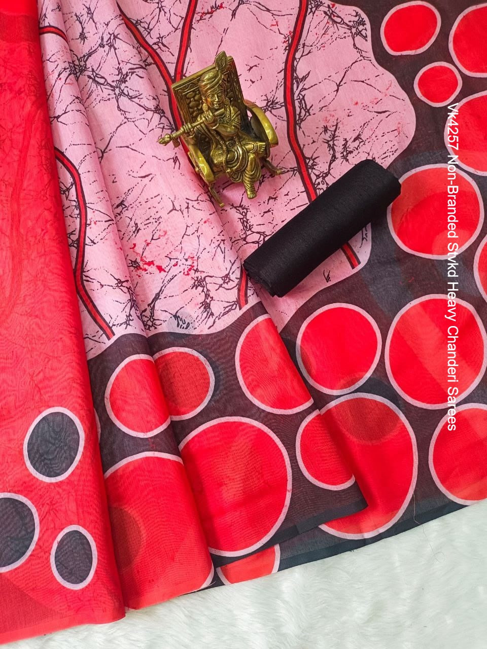 Vk4257 Non-Branded Stvkd Heavy Chanderi Sarees