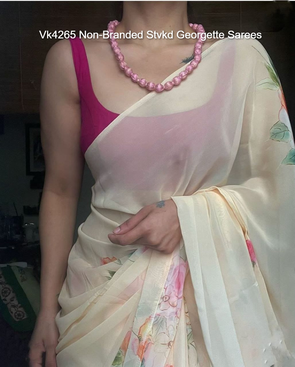 Vk4265 Non-Branded Stvkd Georgette Sarees