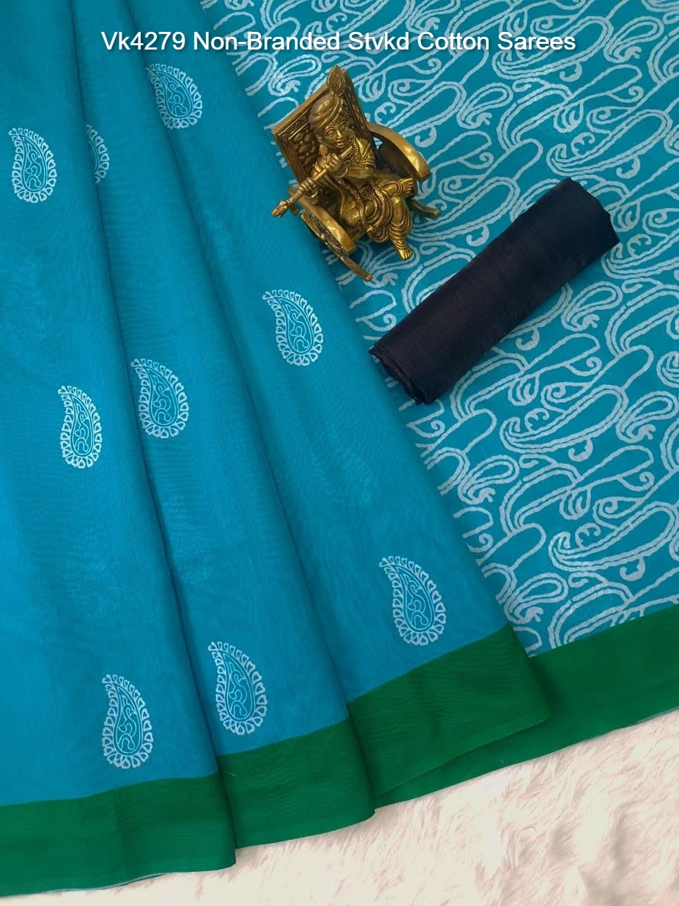 Vk4279 Non-Branded Stvkd Cotton Sarees