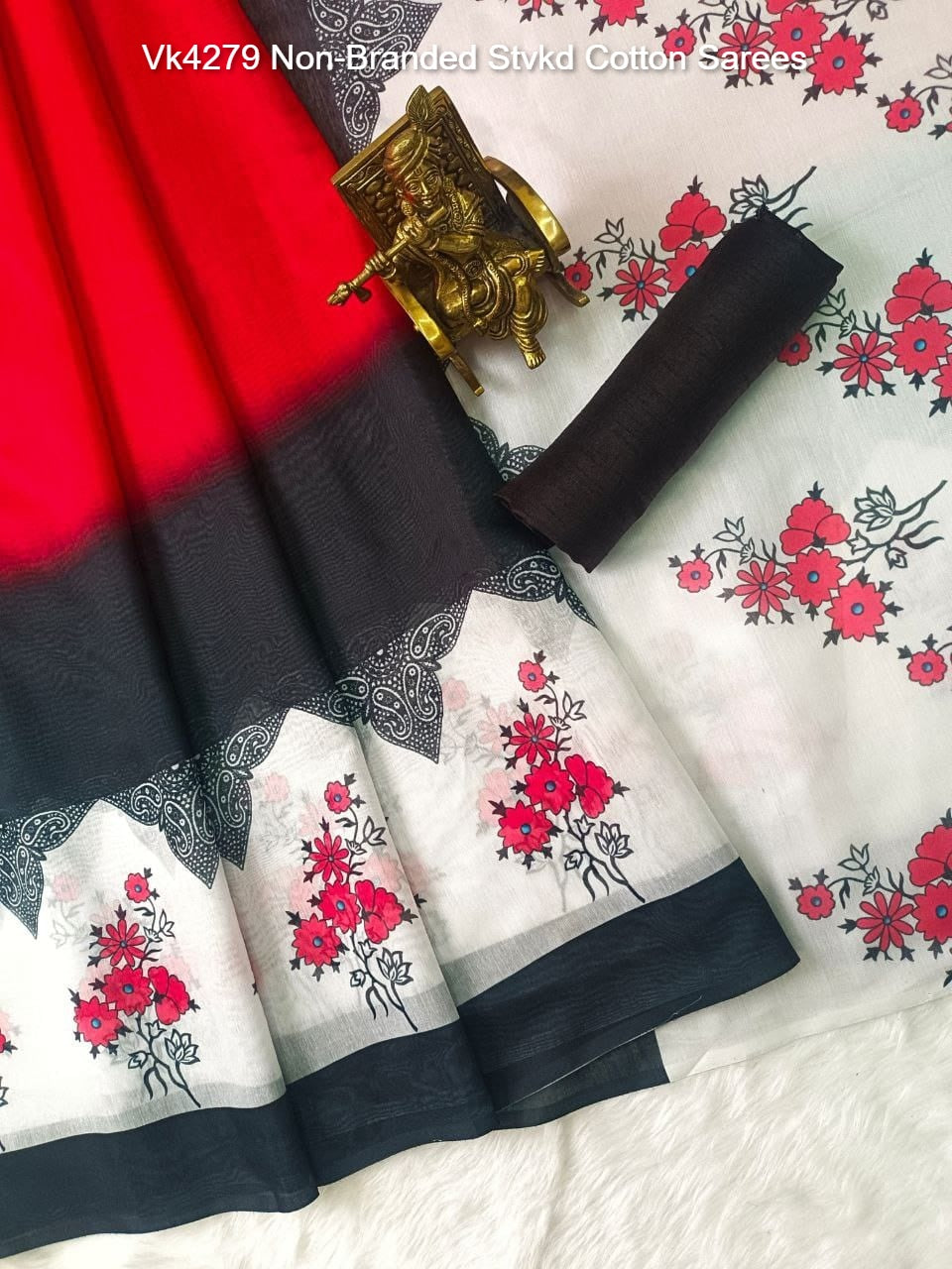 Vk4279 Non-Branded Stvkd Cotton Sarees