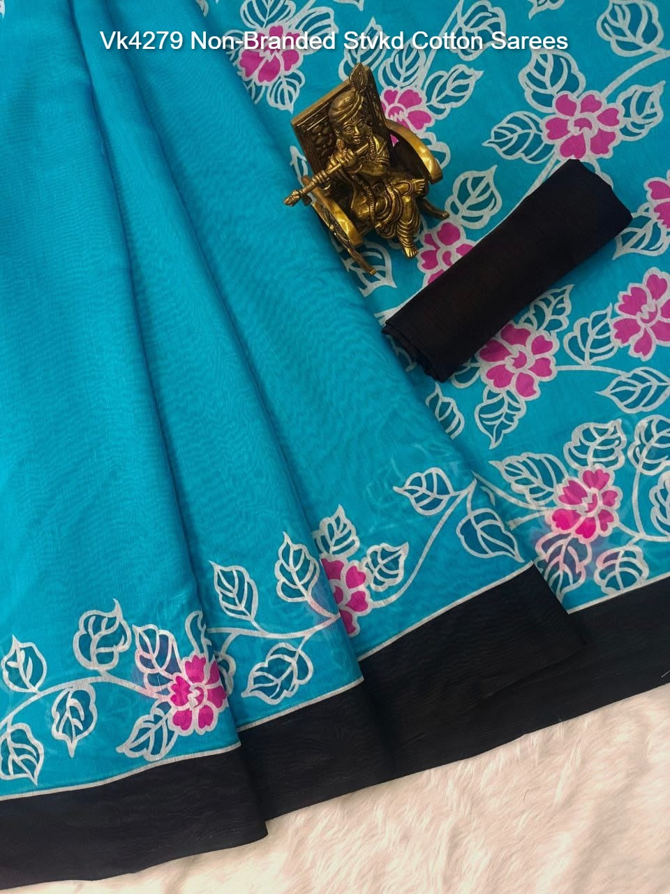 Vk4279 Non-Branded Stvkd Cotton Sarees