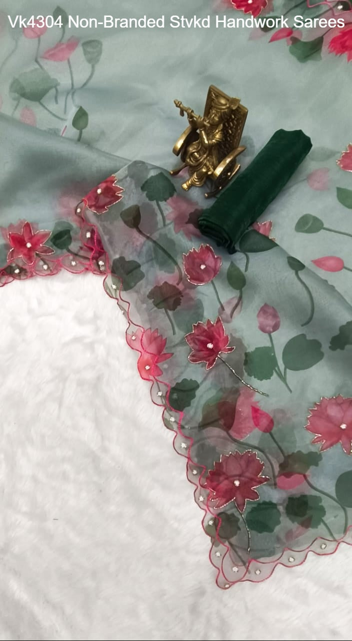 Vk4304 Non-Branded Stvkd Handwork Sarees