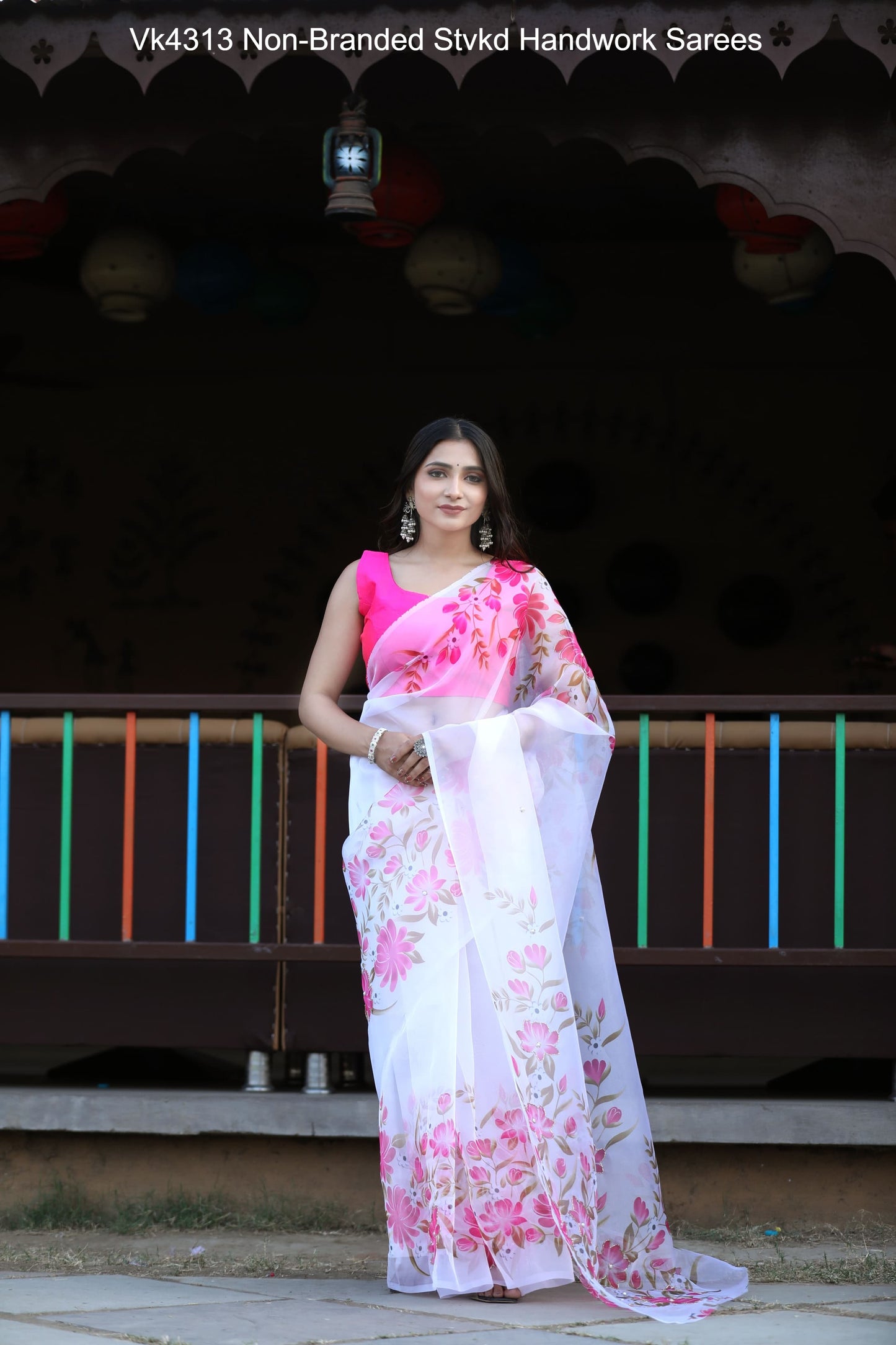 Vk4313 Non-Branded Stvkd Handwork Sarees