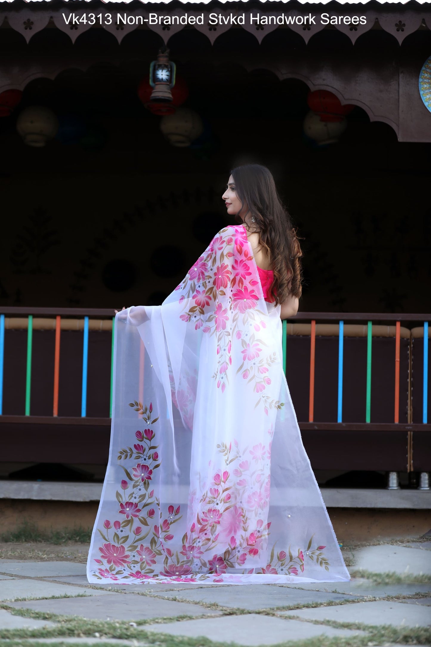 Vk4313 Non-Branded Stvkd Handwork Sarees