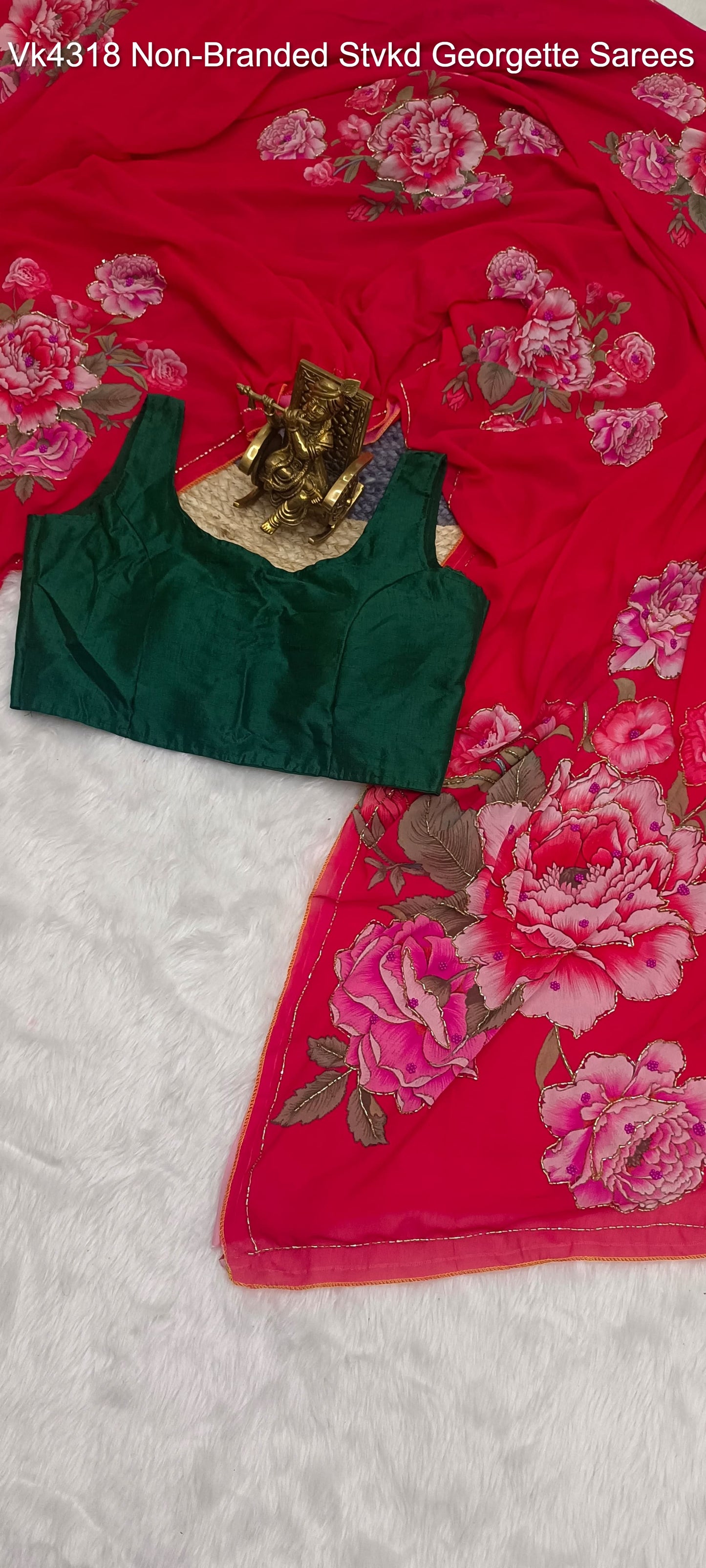 Vk4318 Non-Branded Stvkd Georgette Sarees