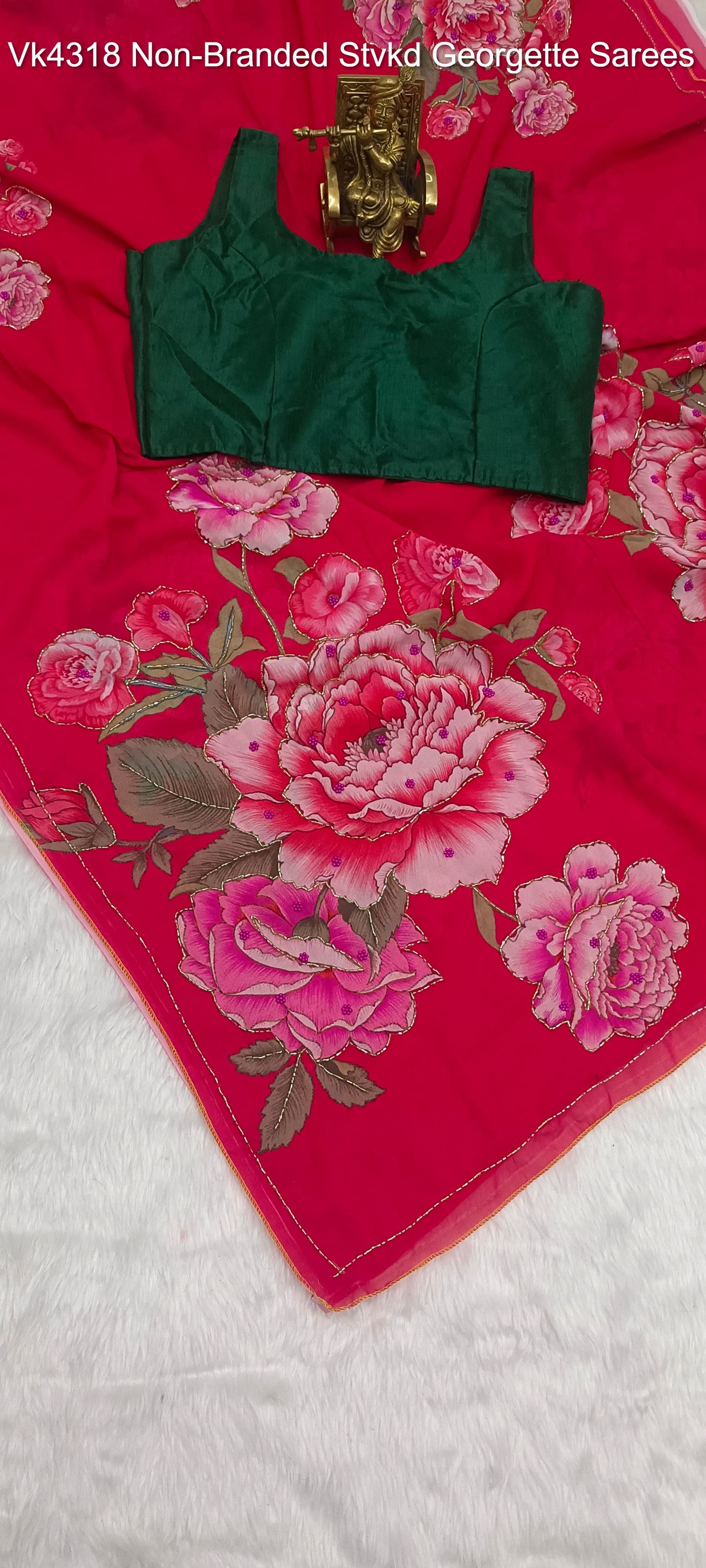 Vk4318 Non-Branded Stvkd Georgette Sarees