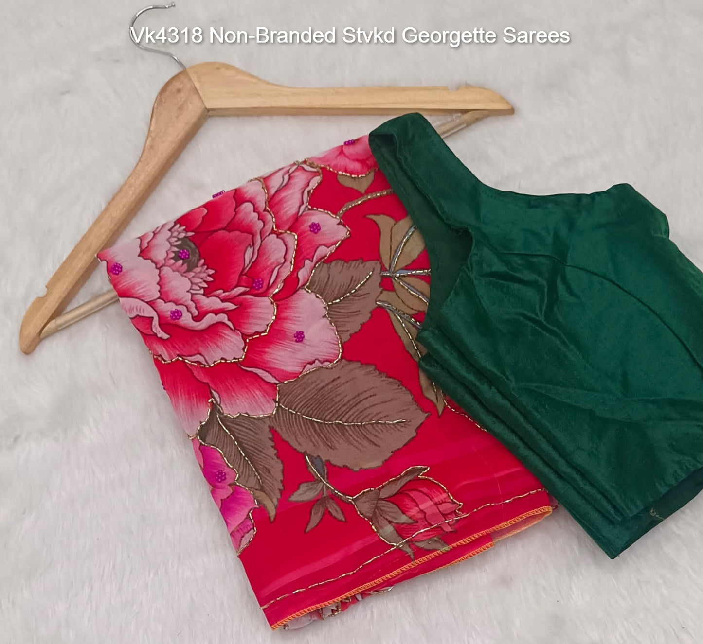 Vk4318 Non-Branded Stvkd Georgette Sarees