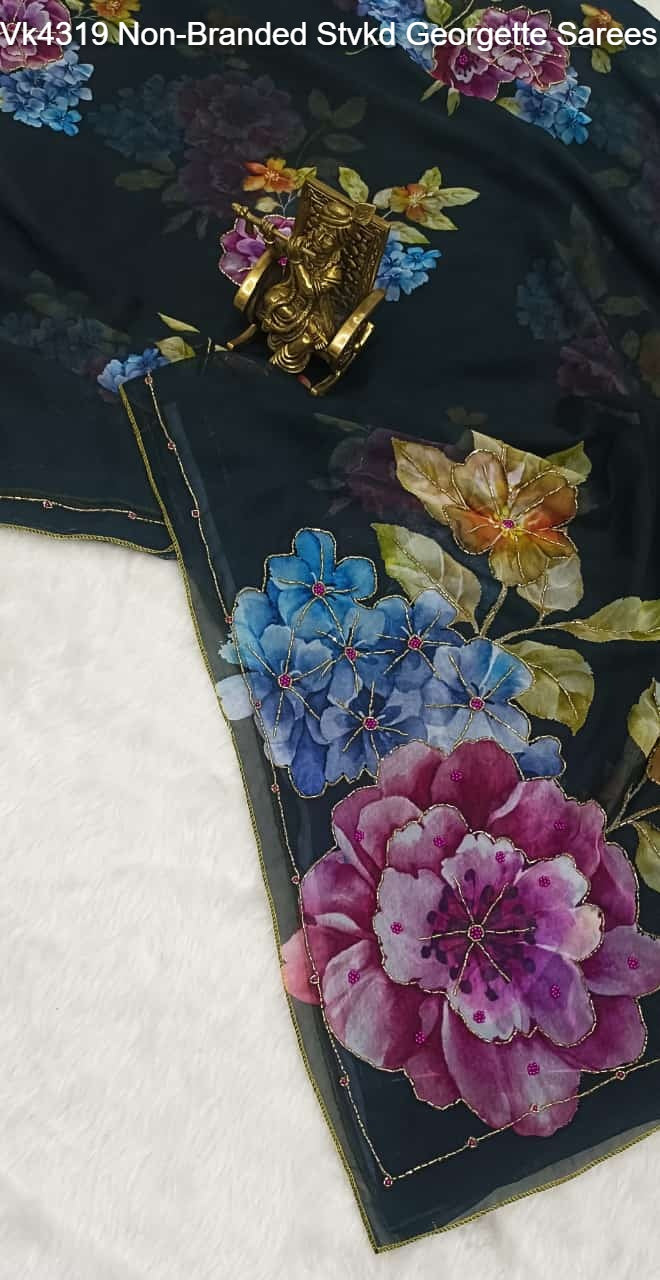 Vk4319 Non-Branded Stvkd Georgette Sarees