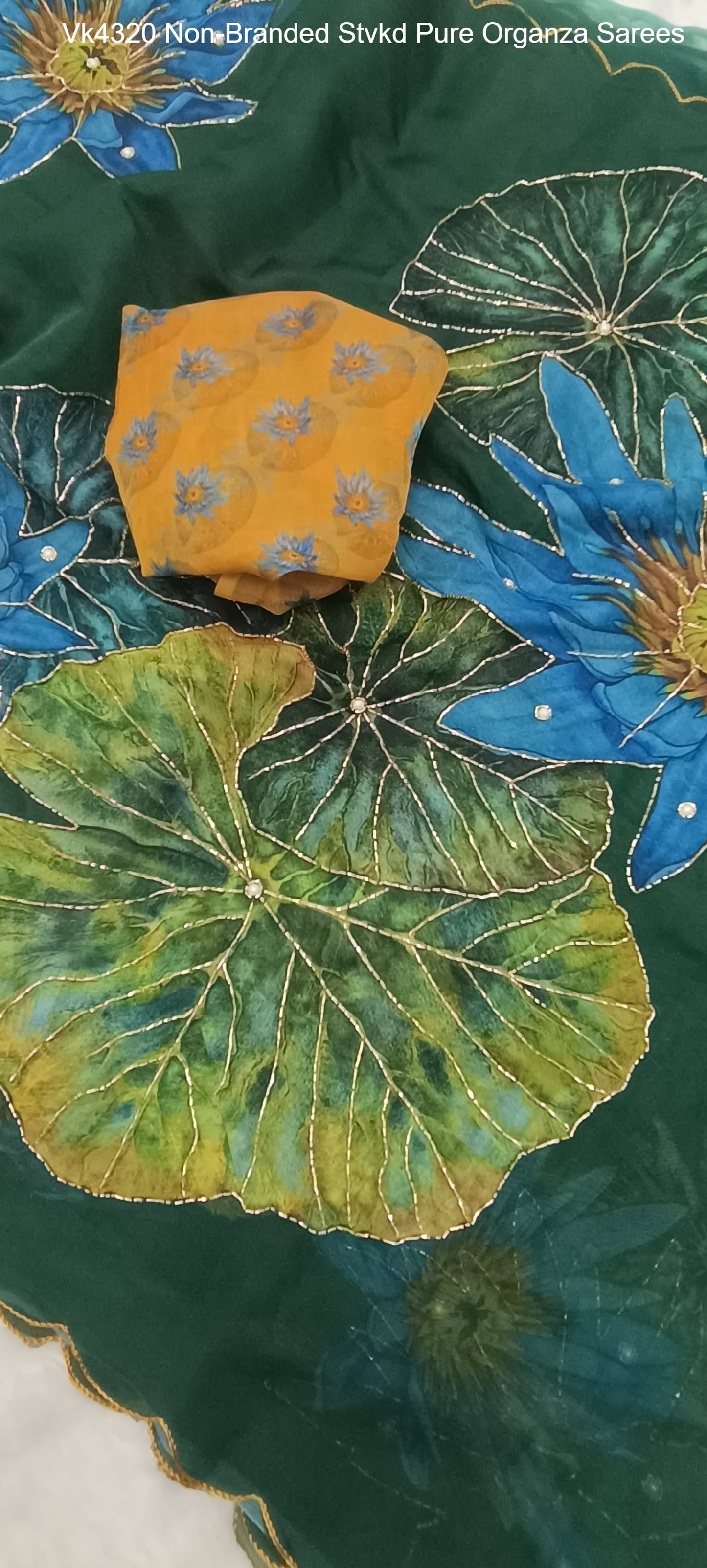 Vk4320 Non-Branded Stvkd Pure Organza Sarees