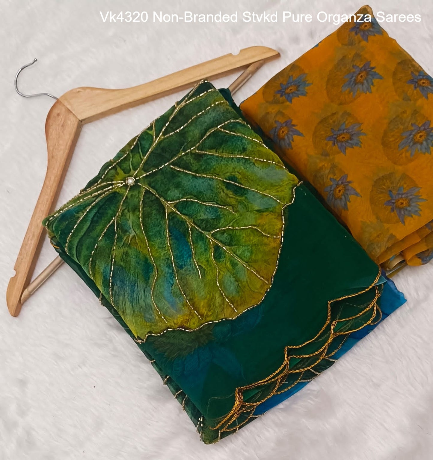 Vk4320 Non-Branded Stvkd Pure Organza Sarees