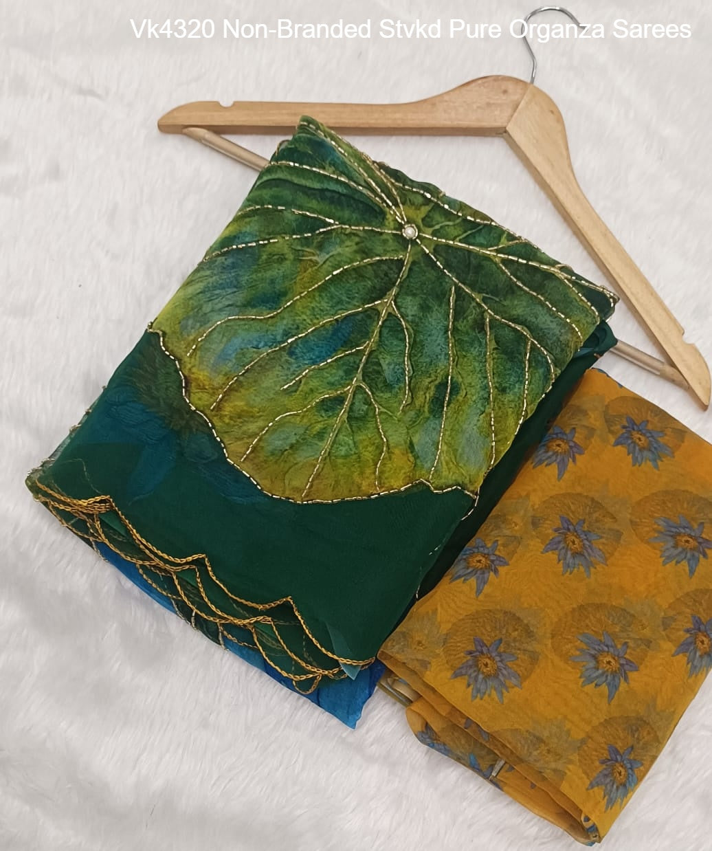 Vk4320 Non-Branded Stvkd Pure Organza Sarees