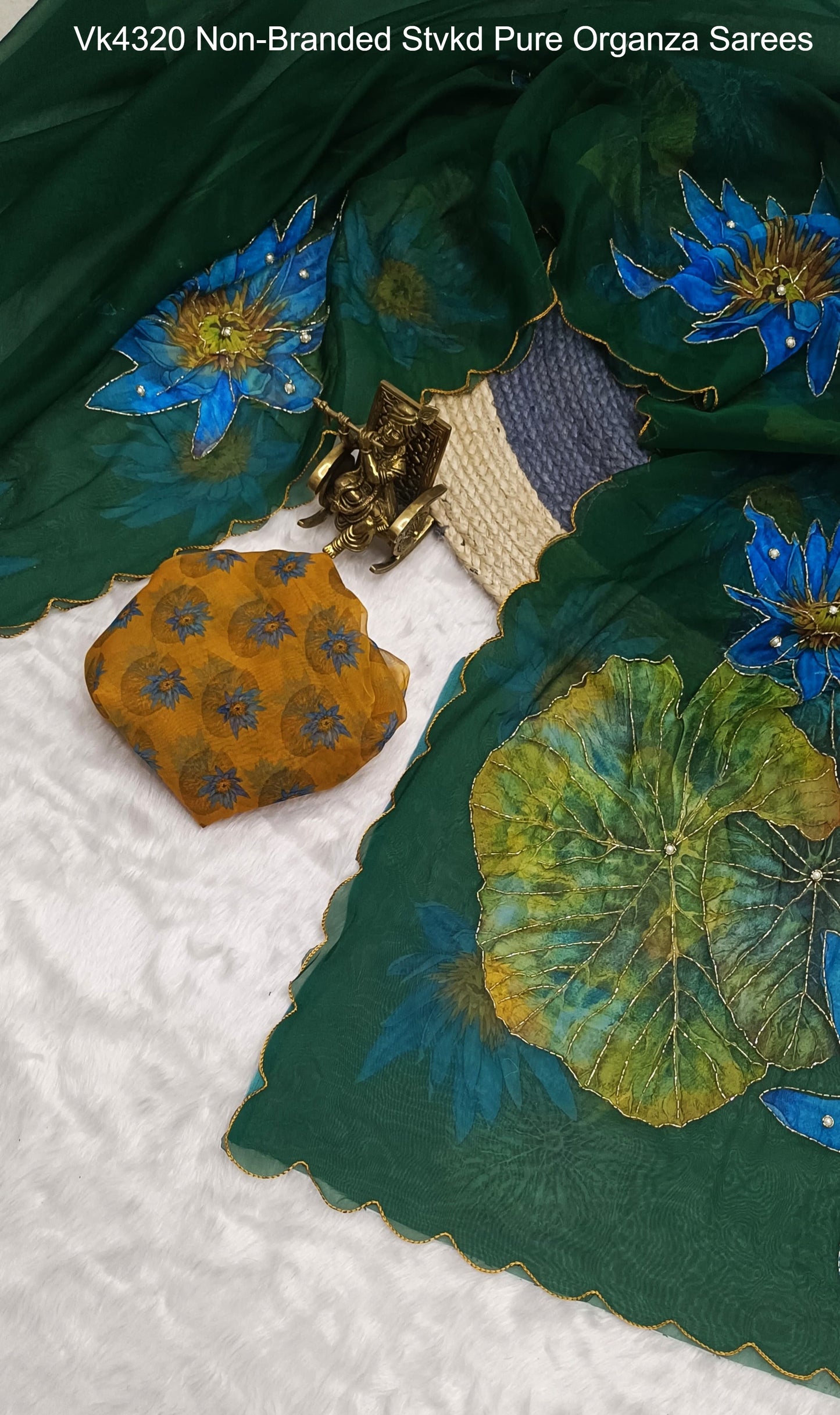 Vk4320 Non-Branded Stvkd Pure Organza Sarees