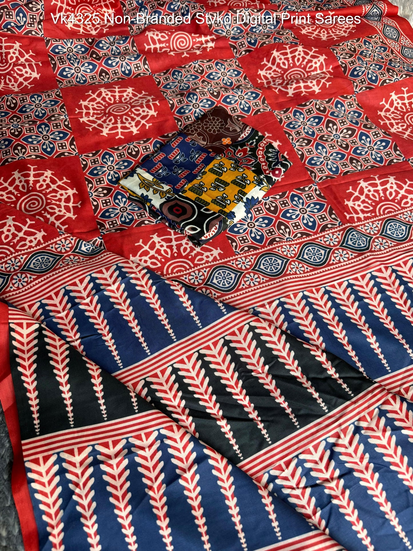 Vk4325 Non-Branded Stvkd Digital Print Sarees