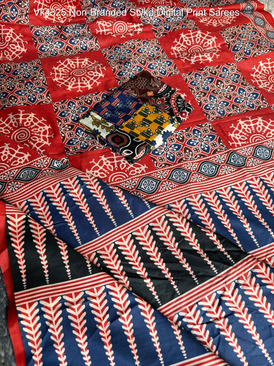 Vk4325 Non-Branded Stvkd Digital Print Sarees