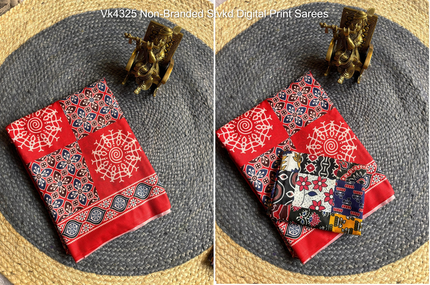 Vk4325 Non-Branded Stvkd Digital Print Sarees