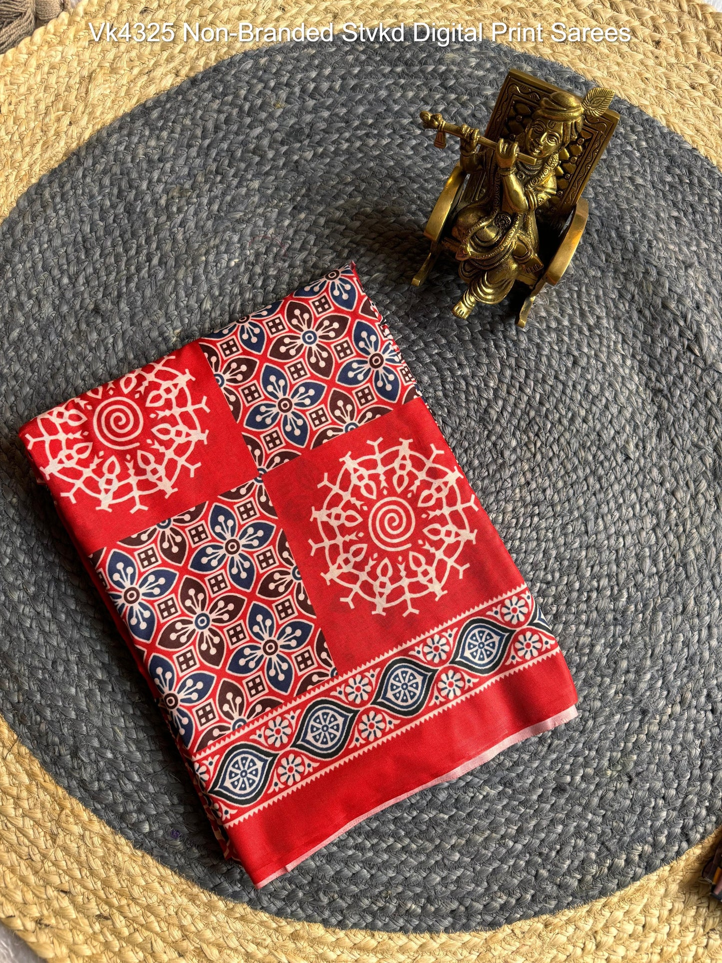 Vk4325 Non-Branded Stvkd Digital Print Sarees