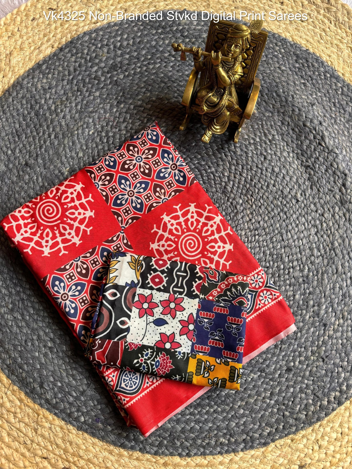 Vk4325 Non-Branded Stvkd Digital Print Sarees