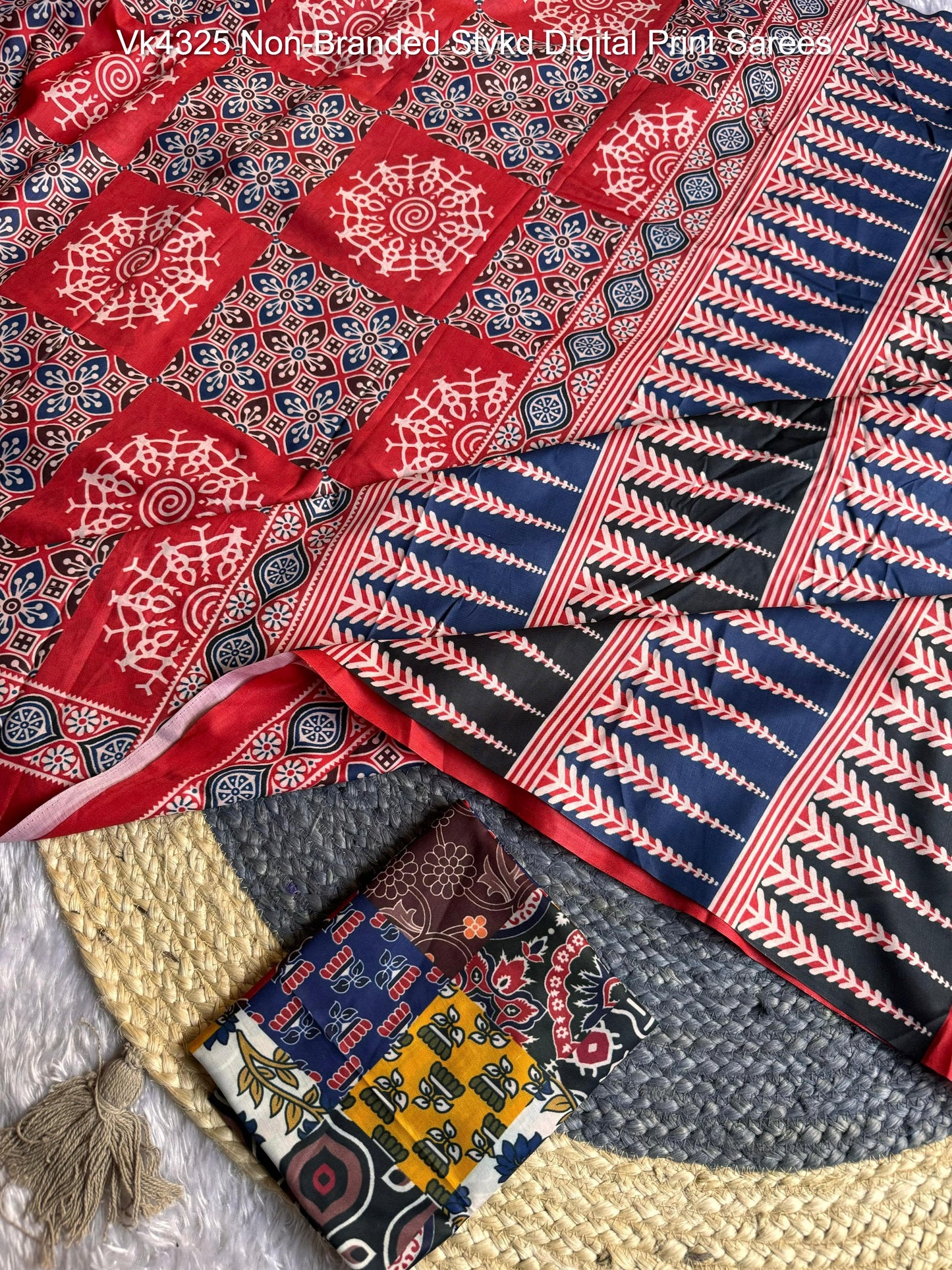 Vk4325 Non-Branded Stvkd Digital Print Sarees