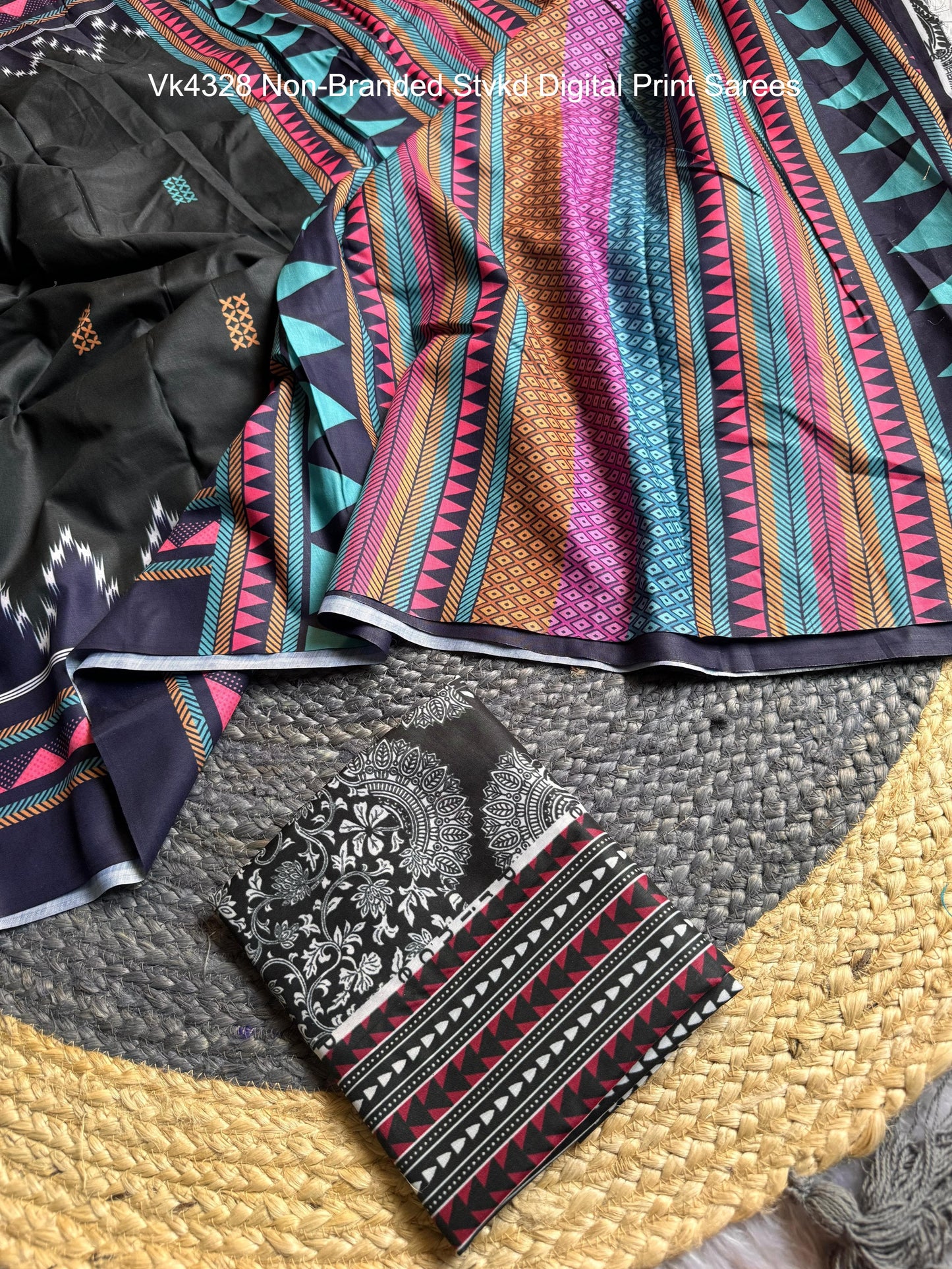 Vk4328 Non-Branded Stvkd Digital Print Sarees