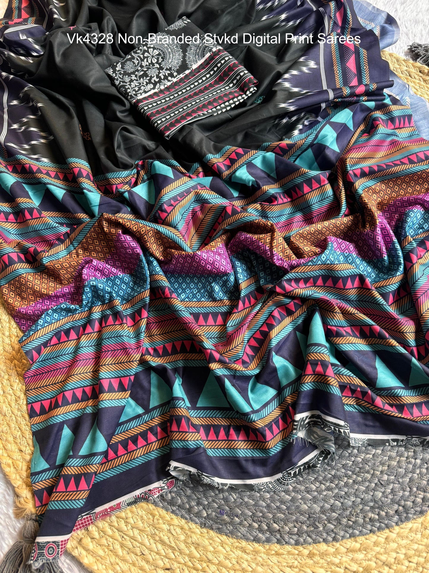 Vk4328 Non-Branded Stvkd Digital Print Sarees