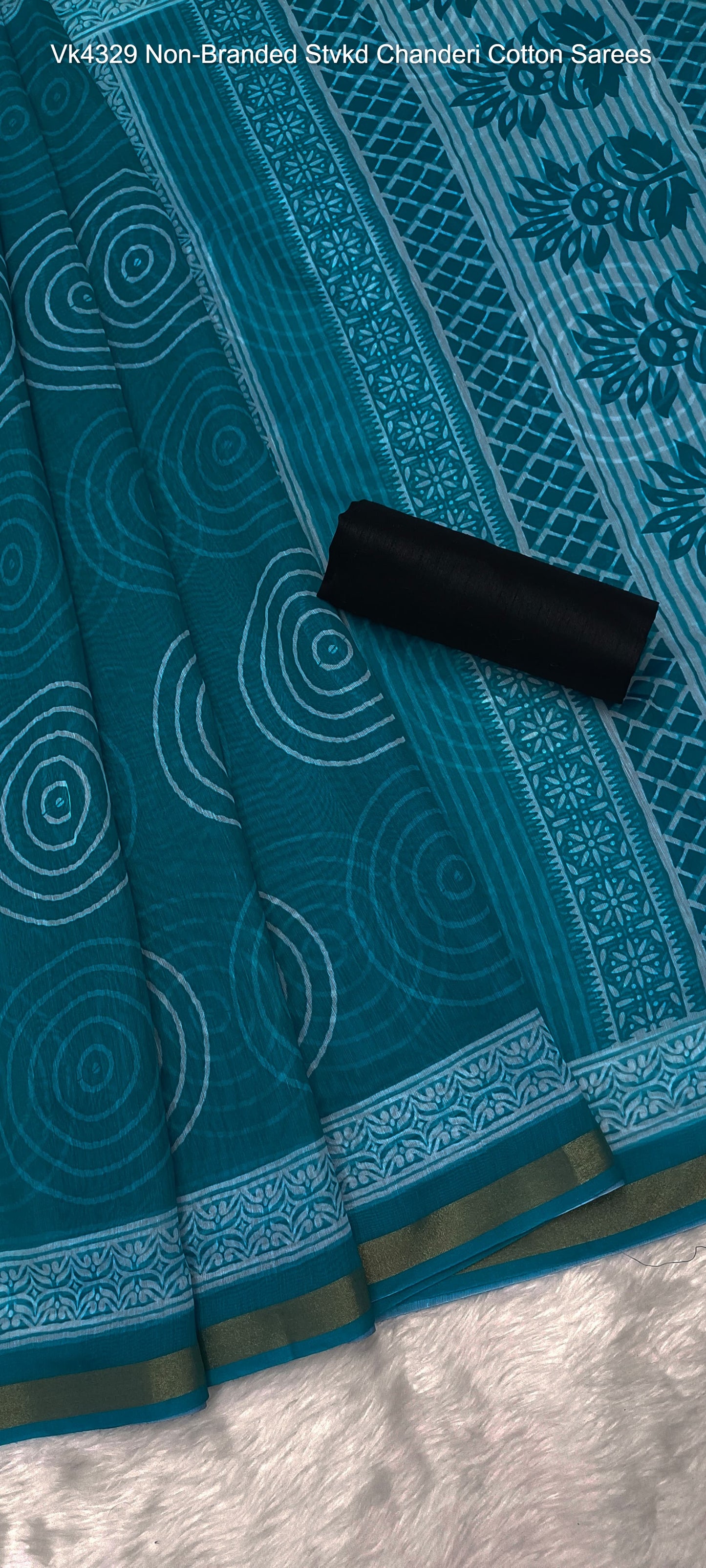 Vk4329 Non-Branded Stvkd Chanderi Cotton Sarees