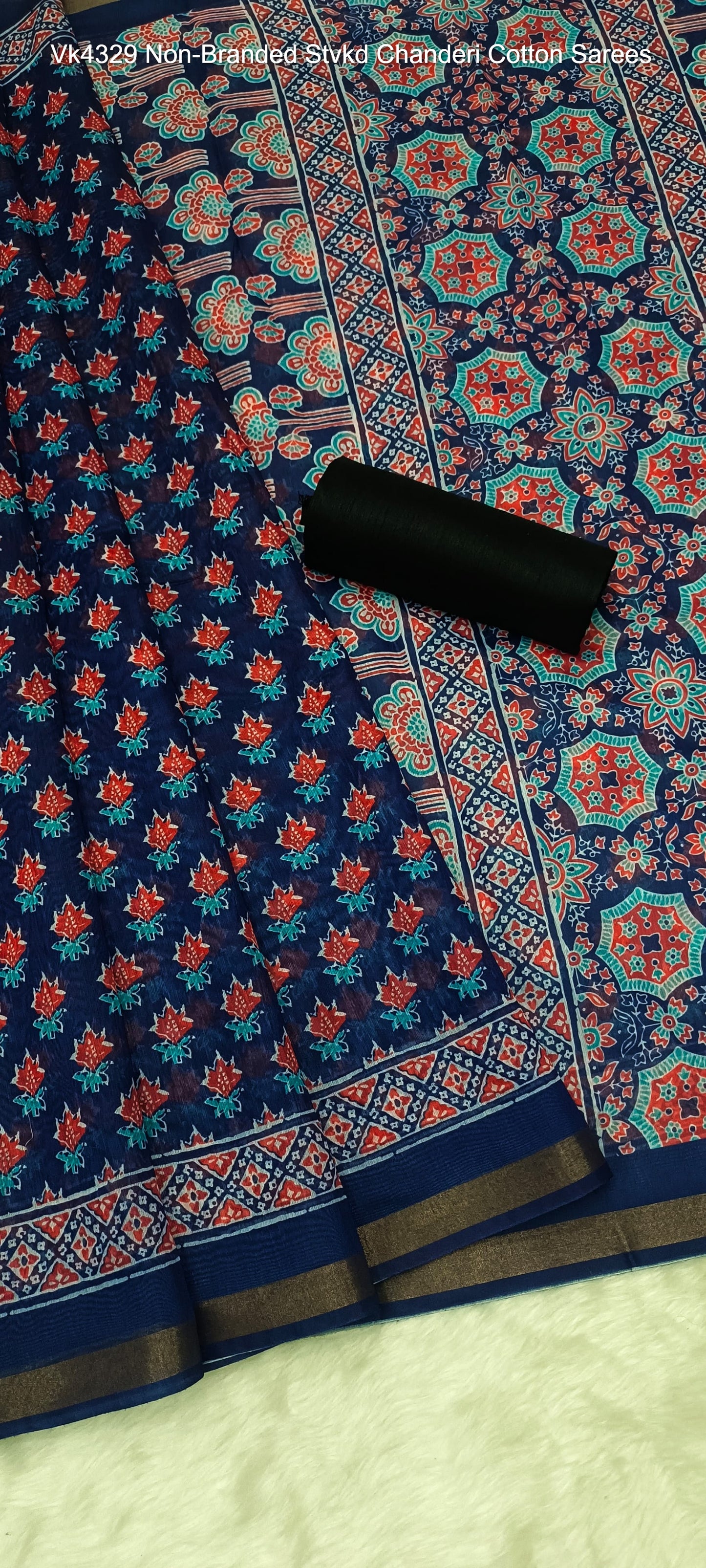 Vk4329 Non-Branded Stvkd Chanderi Cotton Sarees