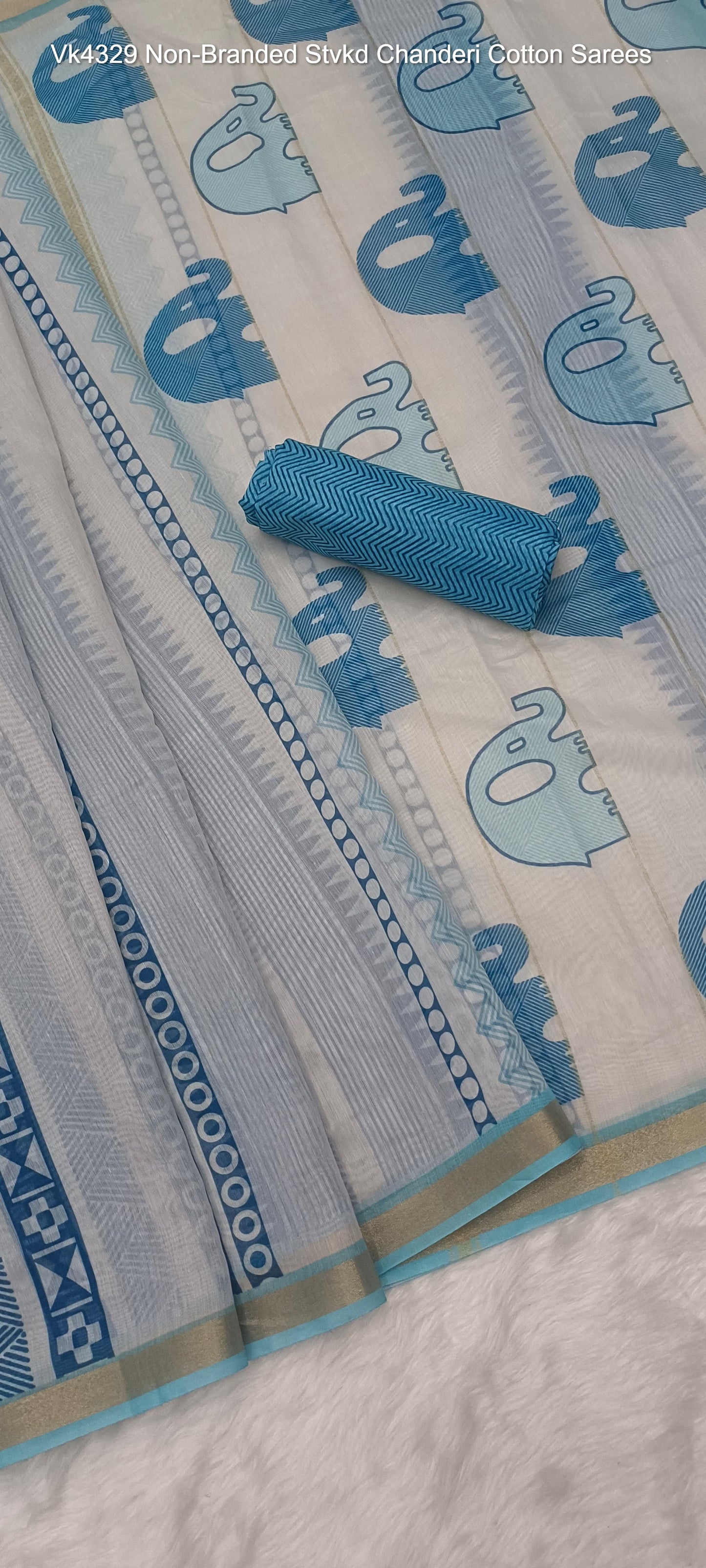 Vk4329 Non-Branded Stvkd Chanderi Cotton Sarees