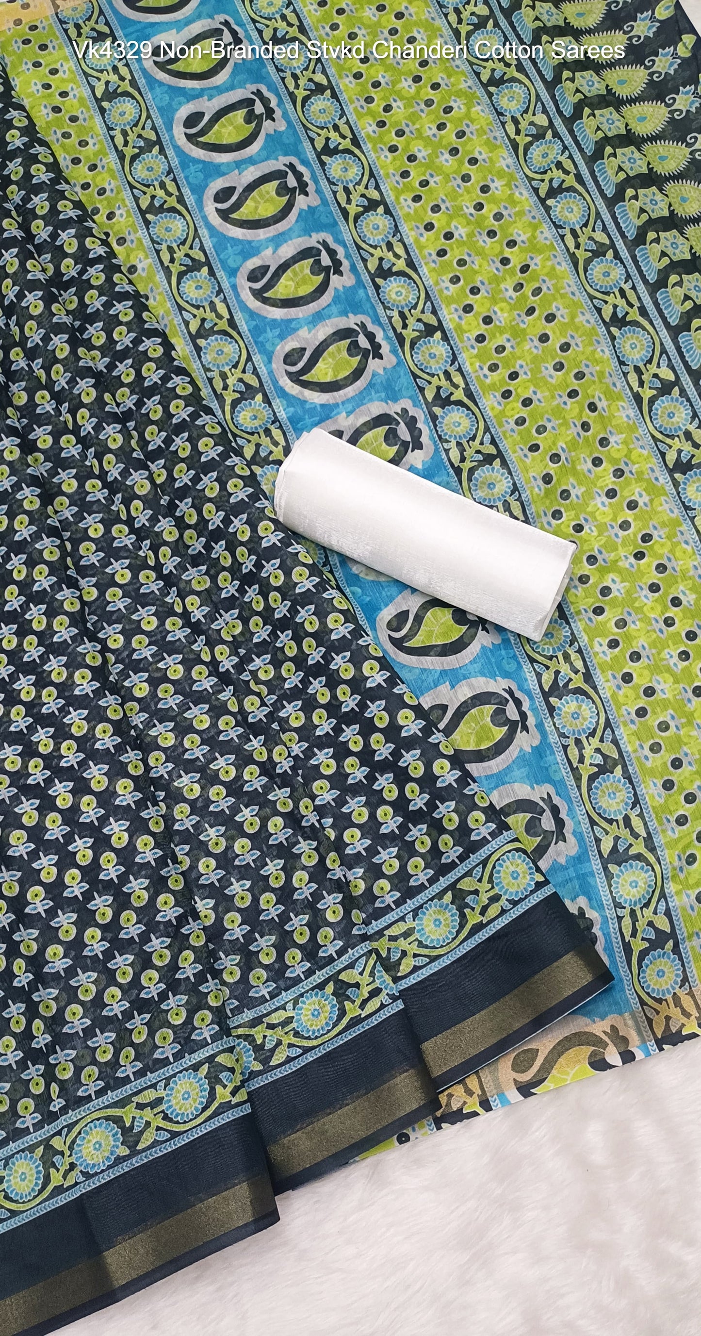 Vk4329 Non-Branded Stvkd Chanderi Cotton Sarees