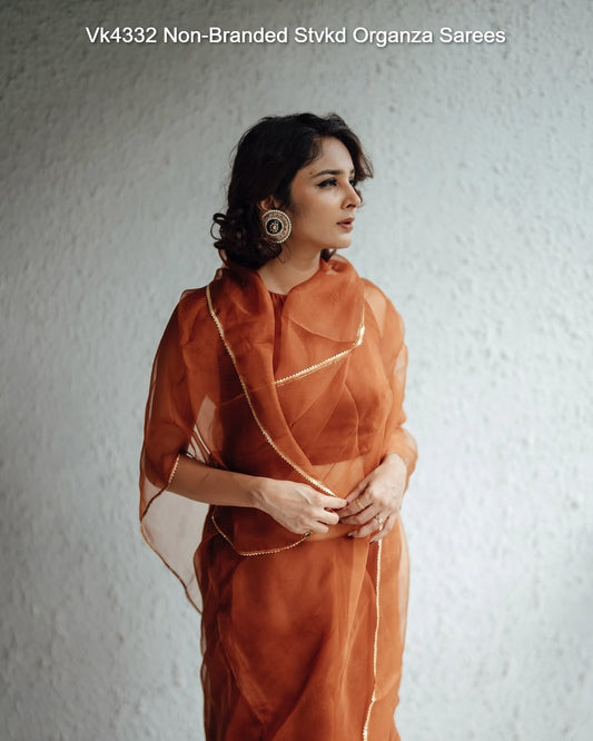Vk4332 Non-Branded Stvkd Organza Sarees