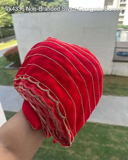 Vk4336 Non-Branded Stvkd Georgette Sarees