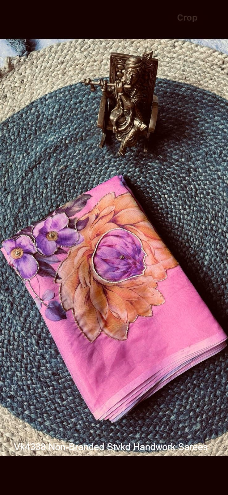 Vk4338 Non-Branded Stvkd Handwork Sarees