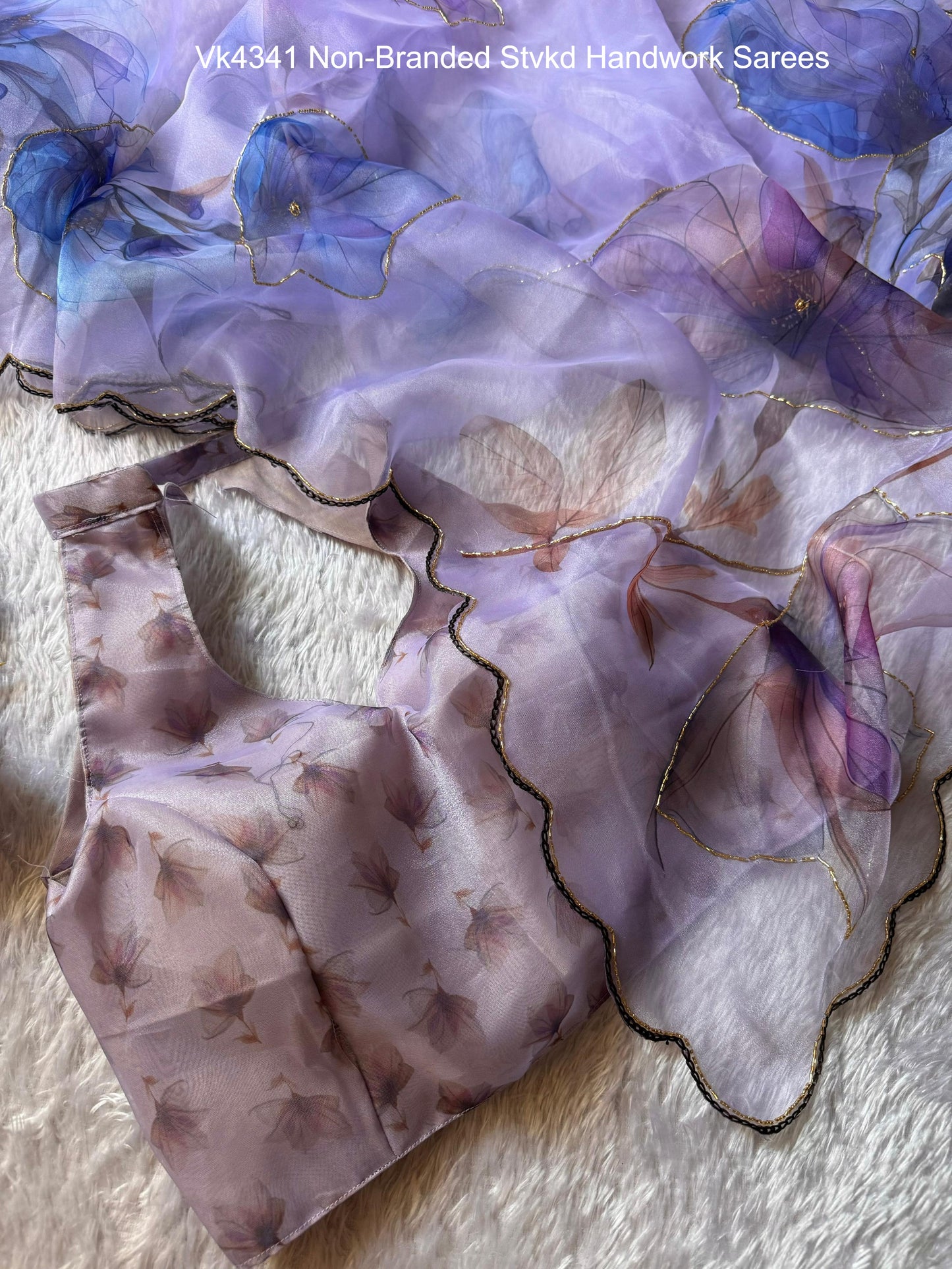 Vk4341 Non-Branded Stvkd Handwork Sarees