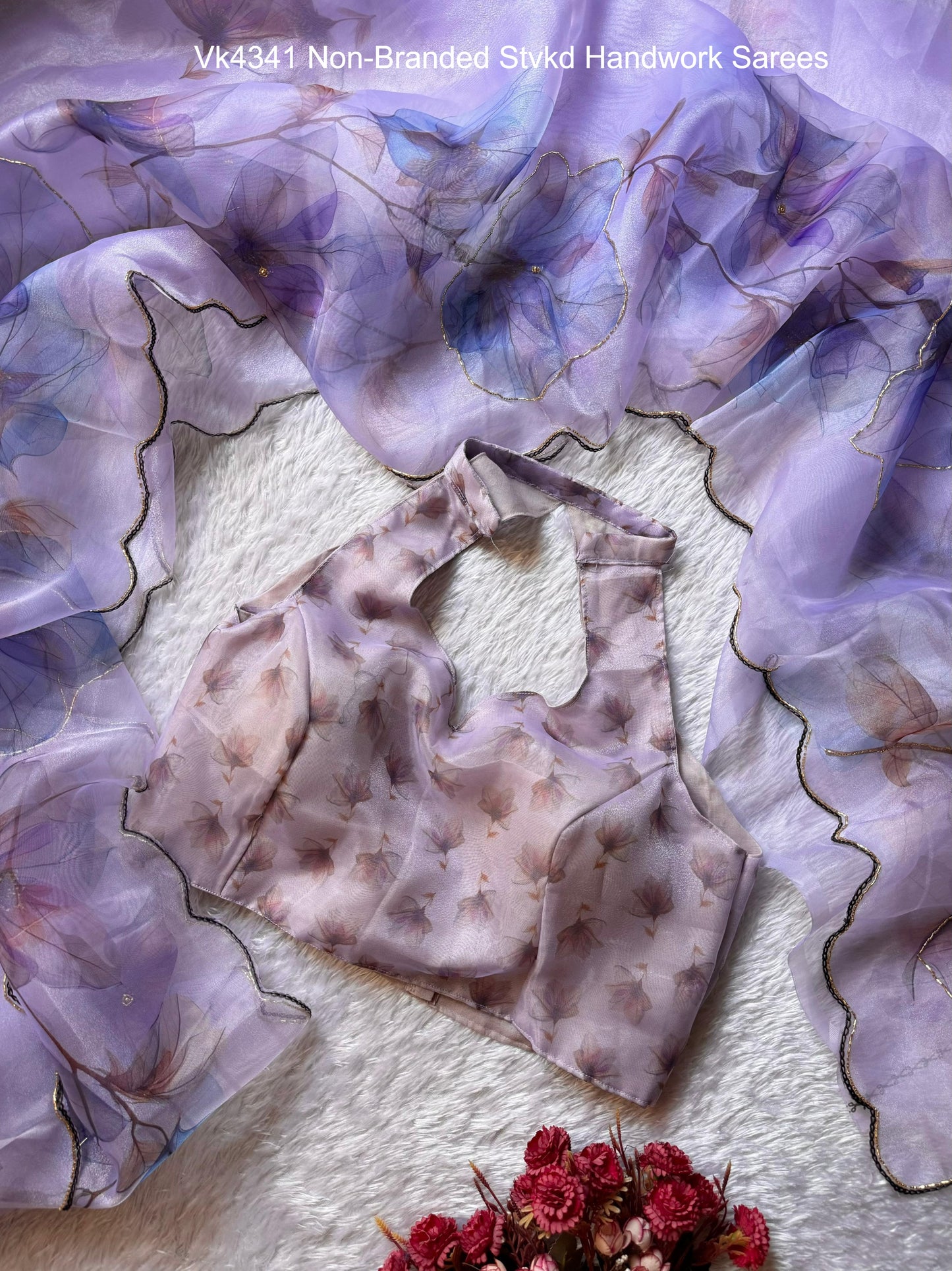 Vk4341 Non-Branded Stvkd Handwork Sarees