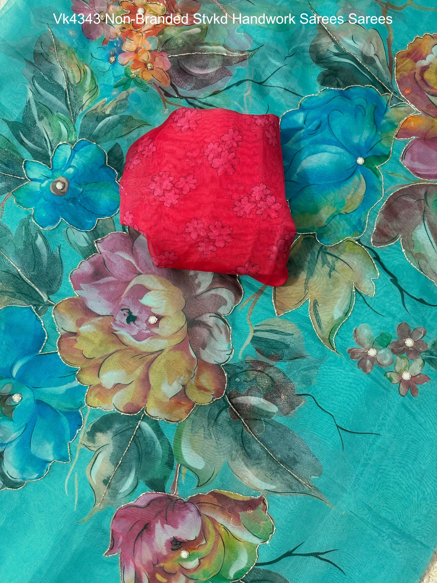 Vk4343 Non-Branded Stvkd Handwork Sarees Sarees