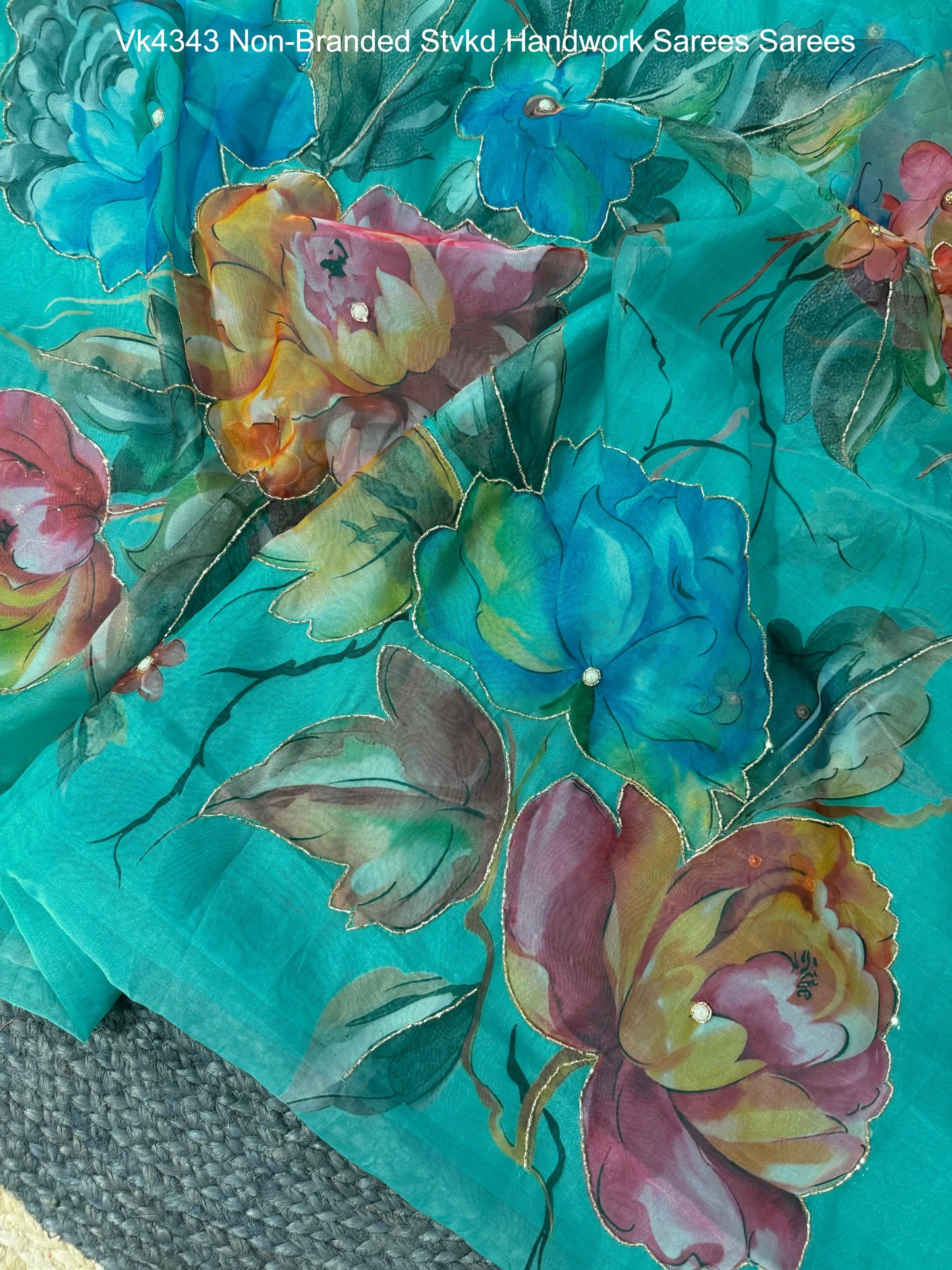 Vk4343 Non-Branded Stvkd Handwork Sarees Sarees