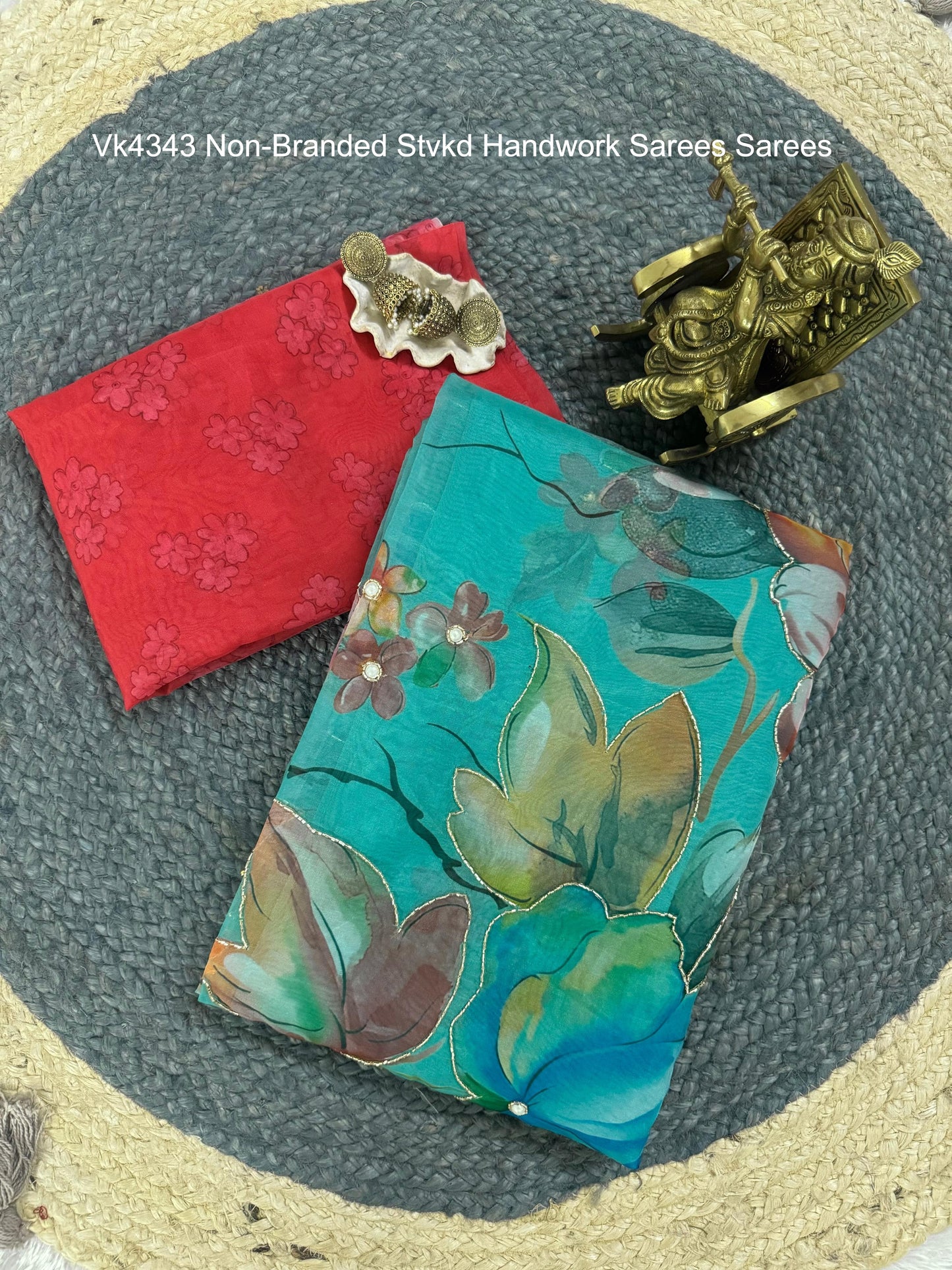 Vk4343 Non-Branded Stvkd Handwork Sarees Sarees