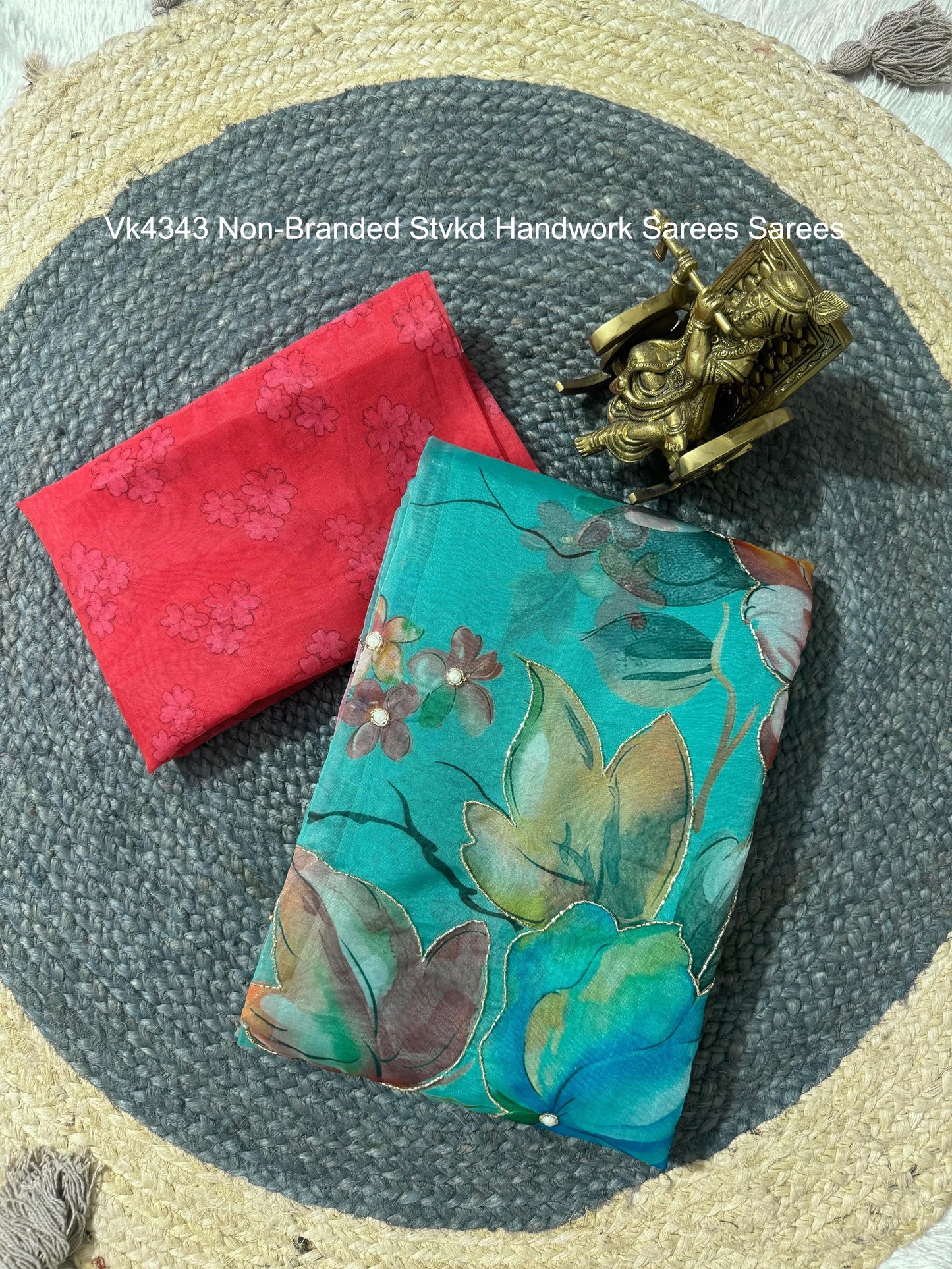 Vk4343 Non-Branded Stvkd Handwork Sarees Sarees