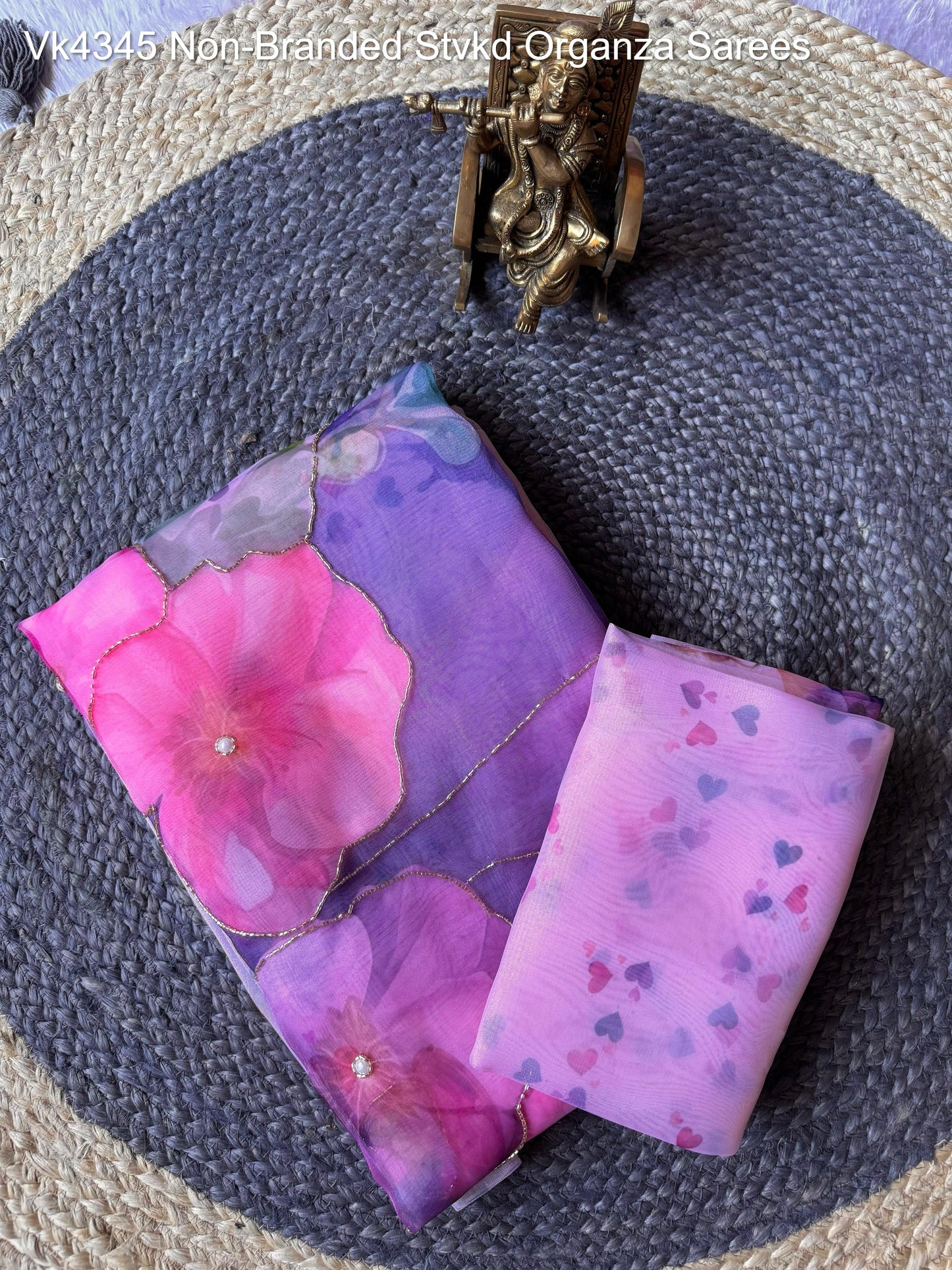 Vk4345 Non-Branded Stvkd Organza Sarees