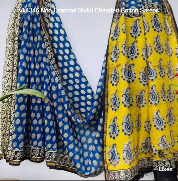 Vk4346 Non-Branded Stvkd Chanderi Cotton Sarees