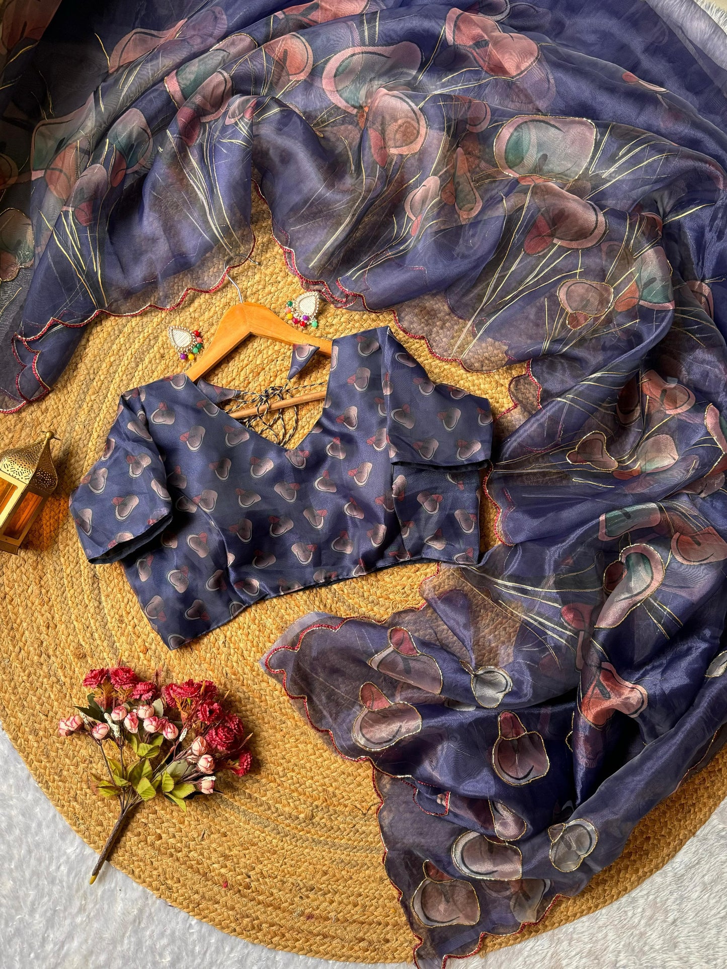 Vk4351 Gray Non-Branded Stvkd Soft Organza Sarees