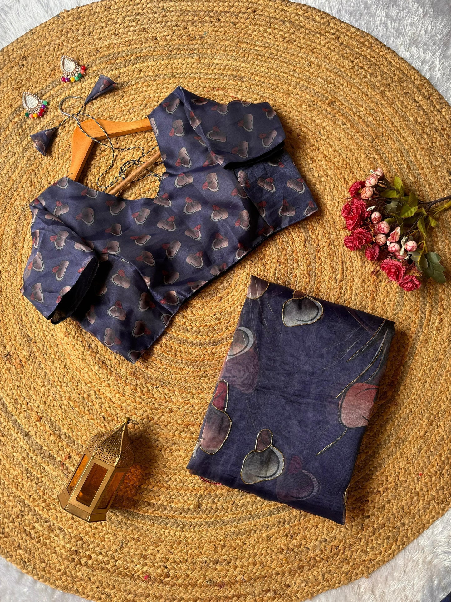 Vk4351 Gray Non-Branded Stvkd Soft Organza Sarees